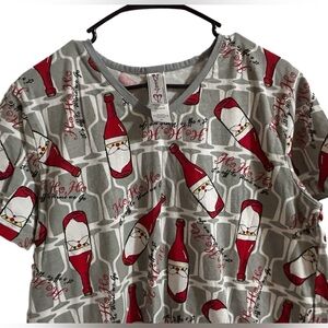 Needy Me size small Santa wine bottle night gown. New
